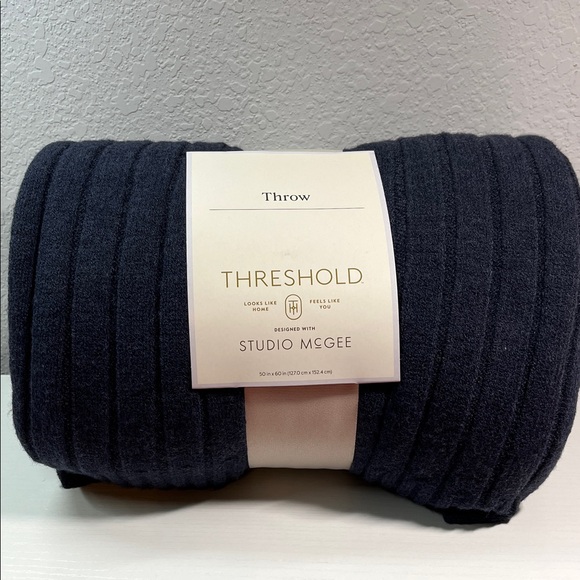 Threshold Other - Threshold Studio McGee Ribbed Throw - Navy